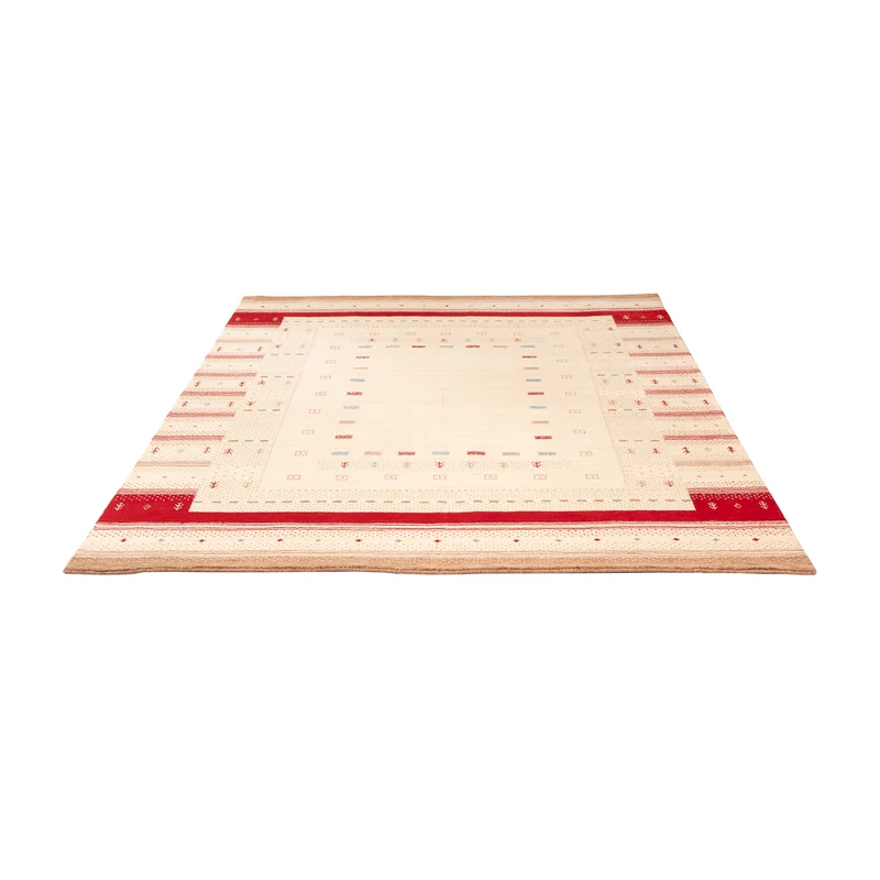 Loribaft Loom Teppich 170x240cm - Wollteppich - naturweiß