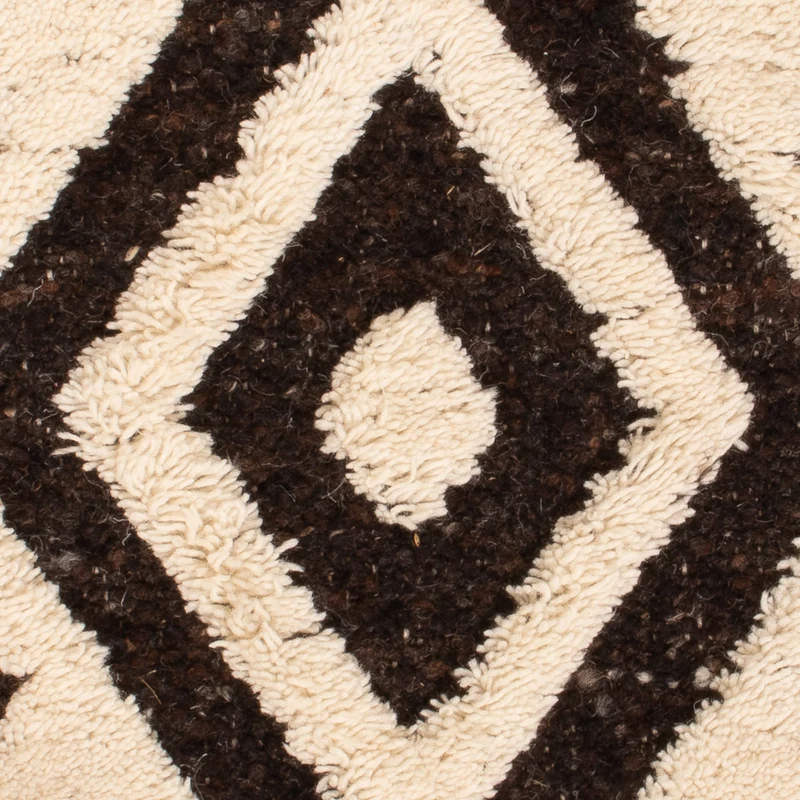 Wollteppich - 60 x 90 cm - schwarz