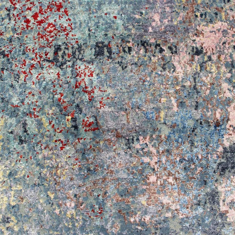 Designer Teppich 163x242cm - seeblau