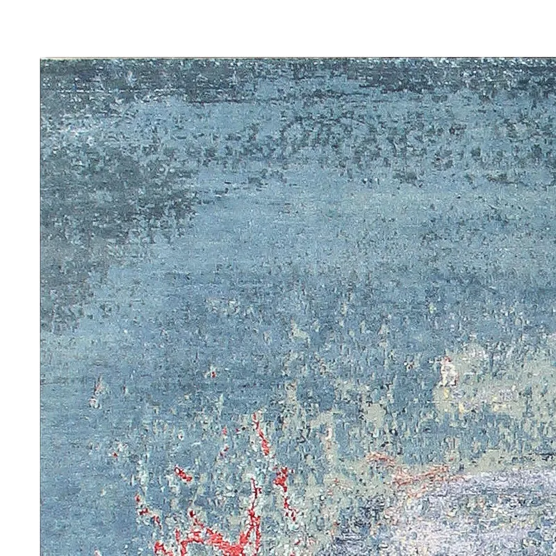 Designer Teppich 163x242cm - seeblau