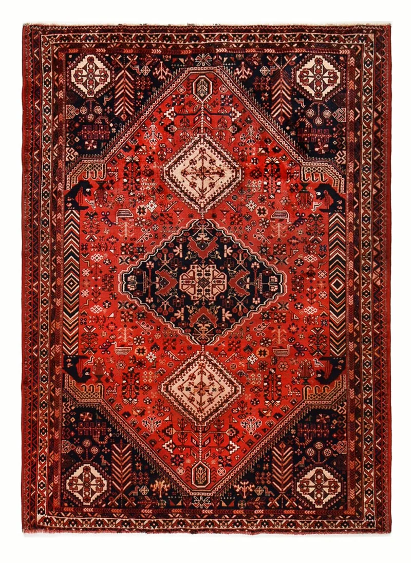 Shiraz Teppich 200x286cm - Perserteppich - rot