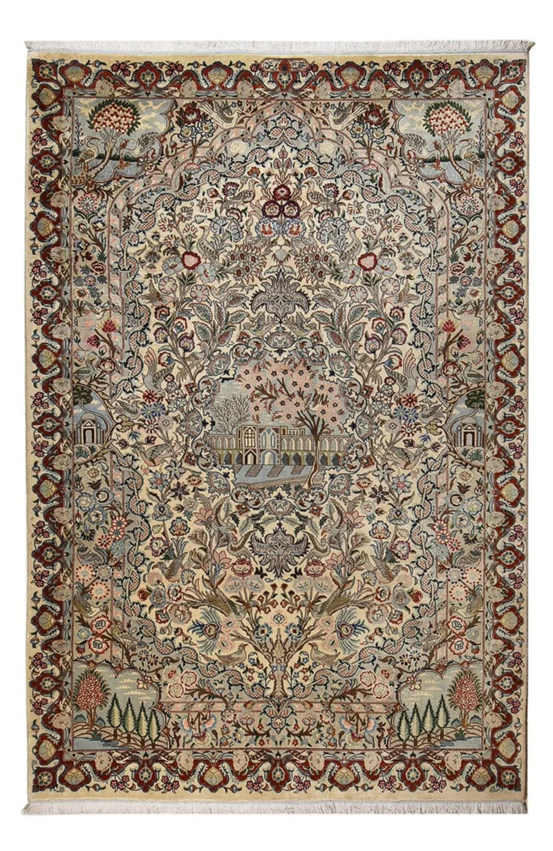 Keshan Teppich 201x301cm - Perserteppich - sand