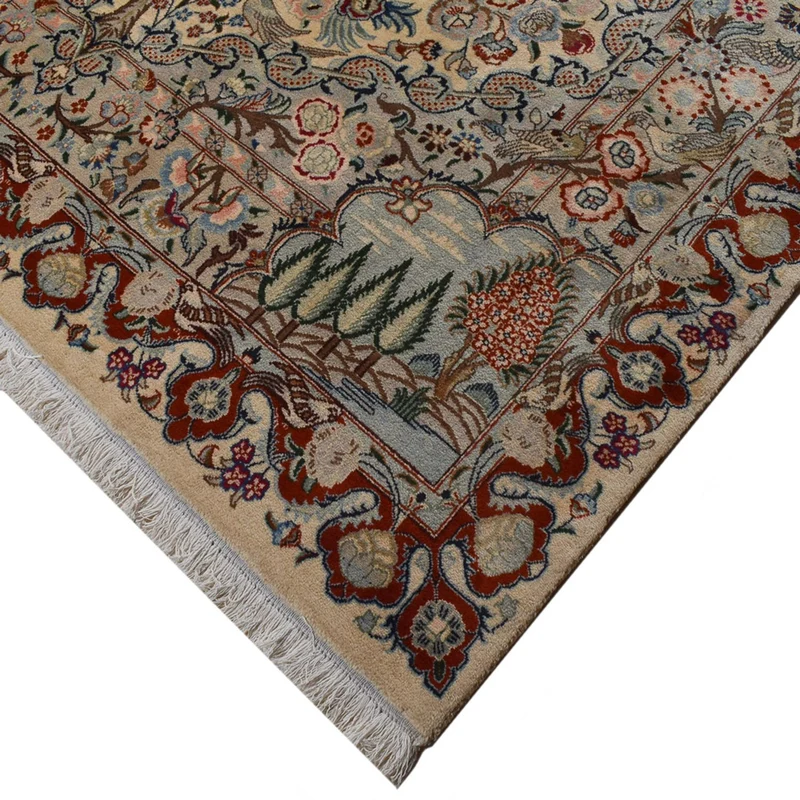 Keshan Teppich 201x301cm - Perserteppich - sand