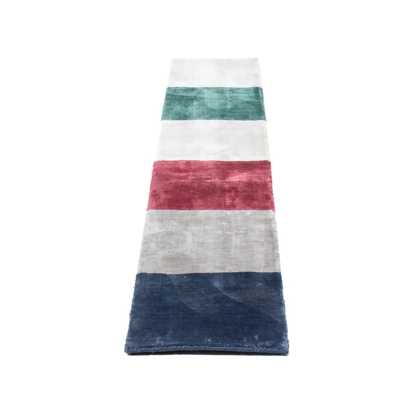 Viskose Teppich 35x210cm - mehrfarbig