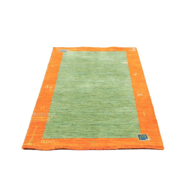 Gabbeh Teppich Indus 70x140cm - Wollteppich - hellgrün