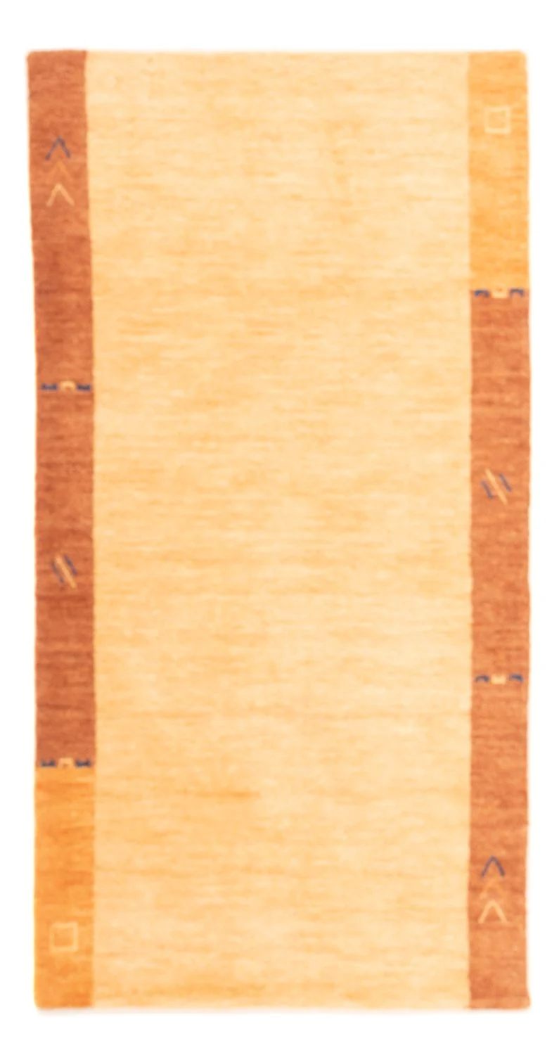 Gabbeh Teppich Indus 70x140cm - Wollteppich - beige