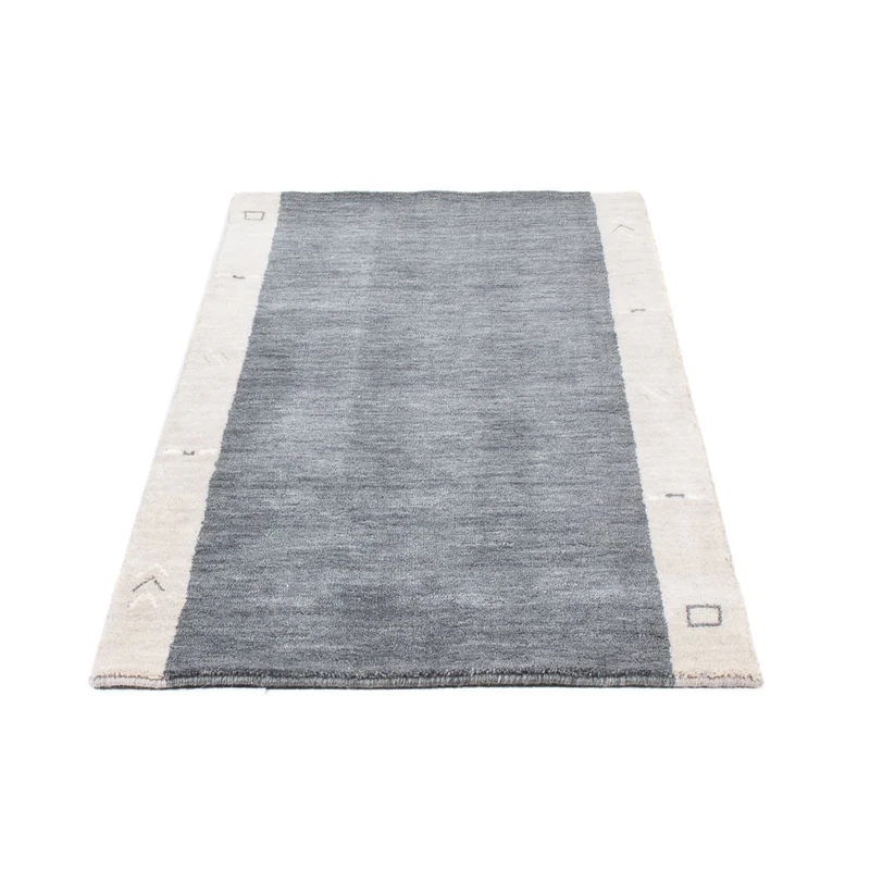 Gabbeh Teppich Indus 70x140cm - Wollteppich - grau
