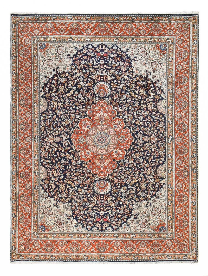 Sarough Teppich 254x346cm - Perserteppich - dunkelblau
