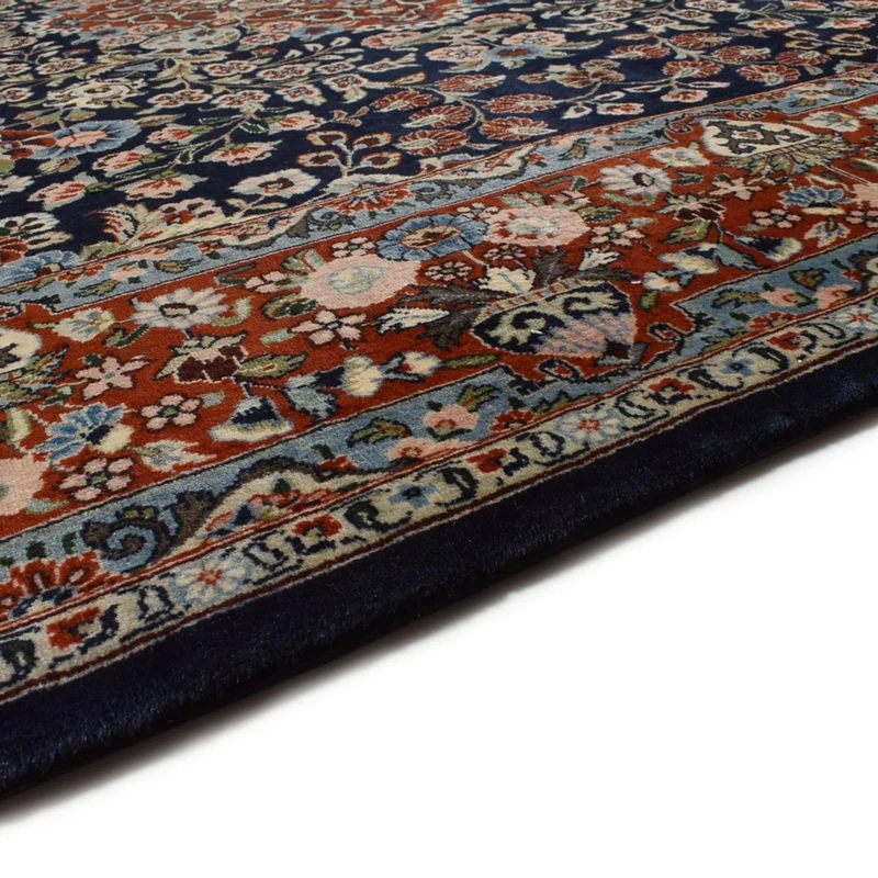 Keshan Teppich 220x315cm - Perserteppich - dunkelblau