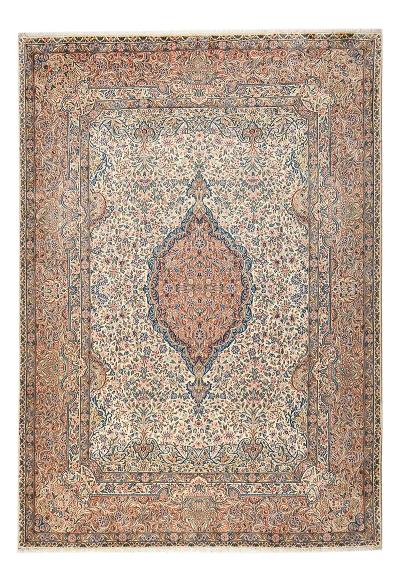 Rafsanjan Teppich 247x345cm - Perserteppich - dunkelbeige