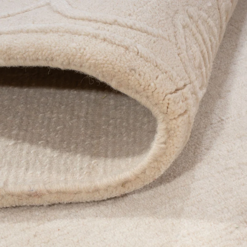Wollteppich - 144 x 201 cm - beige