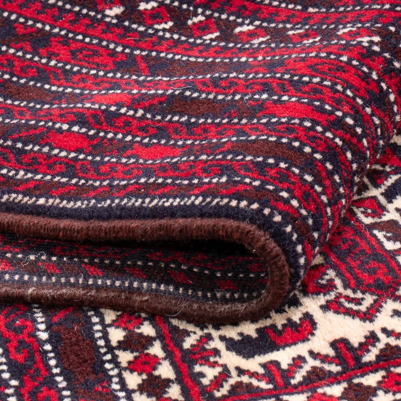 Belutsch Teppich quadratisch - 250 x 250 cm - dunkelrot