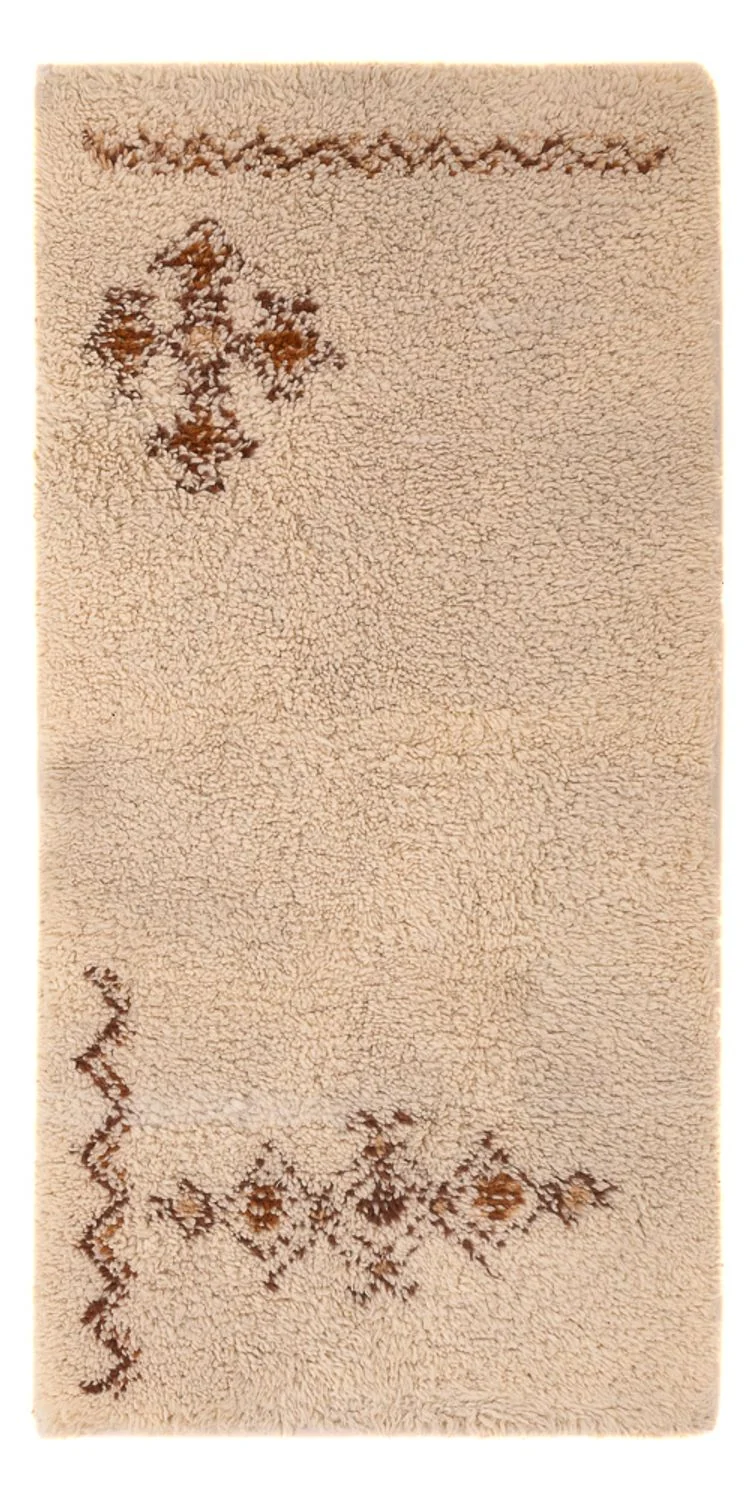 Berber Teppich 75x143cm - Wollteppich - beige