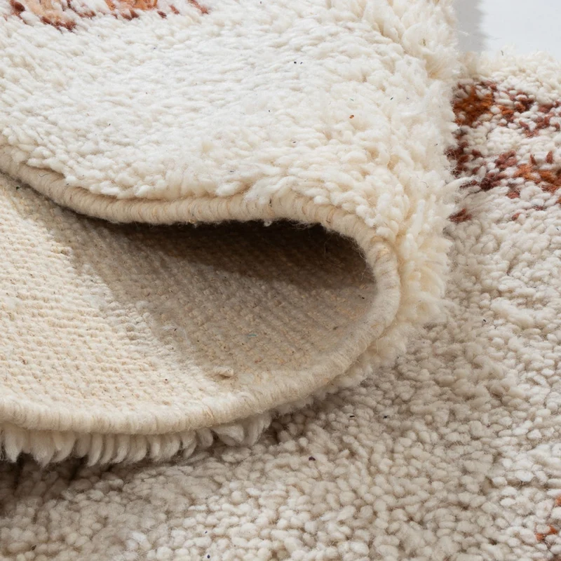 Berber Teppich 75x143cm - Wollteppich - beige