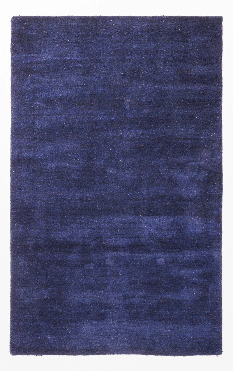 Gabbeh Teppich Indus 90x150cm - Wollteppich - dunkelblau