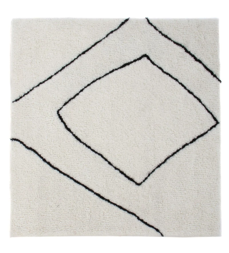 Wollteppich 62x62cm - hellgrau