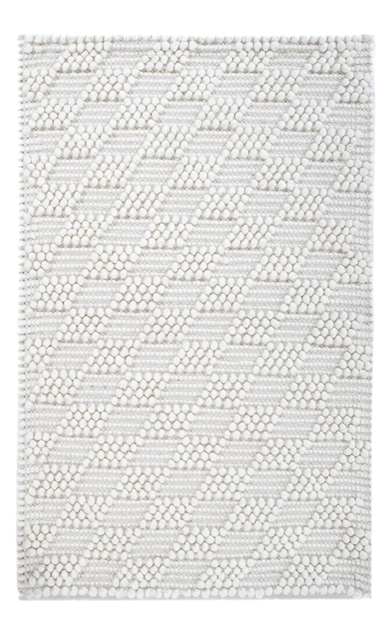 Wollteppich 60x94cm - hellgrau