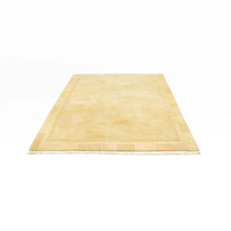 Nepal Teppich 166x242cm - Wollteppich - hellbeige