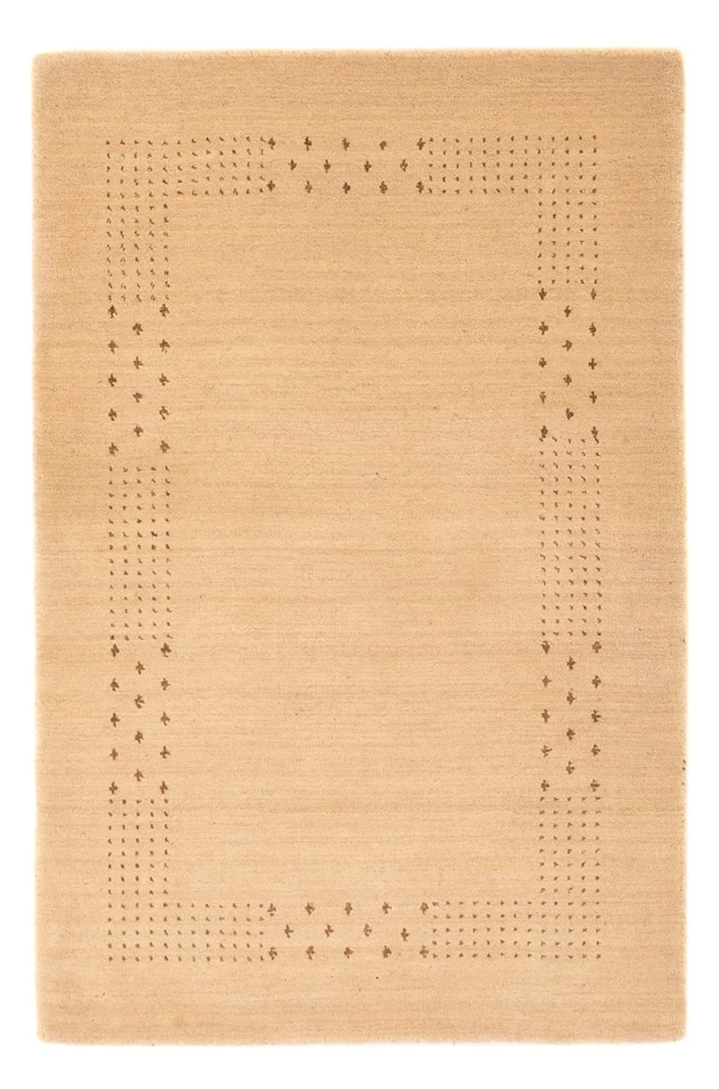 Indo Loribaft Teppich 63x93cm - Wollteppich - beige