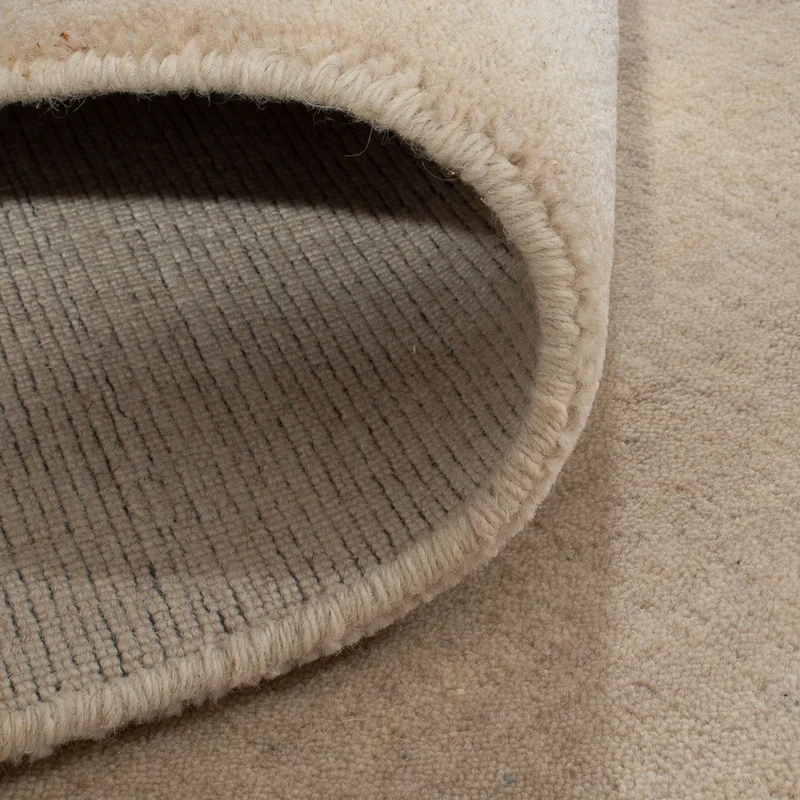 Indo Loribaft Teppich 200x200cm - Wollteppich - beige
