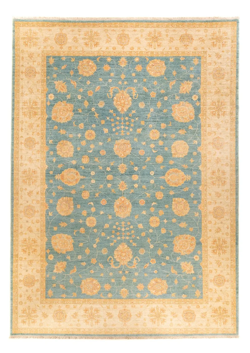 Ziegler Teppich 255x353cm - Orientteppich - blau