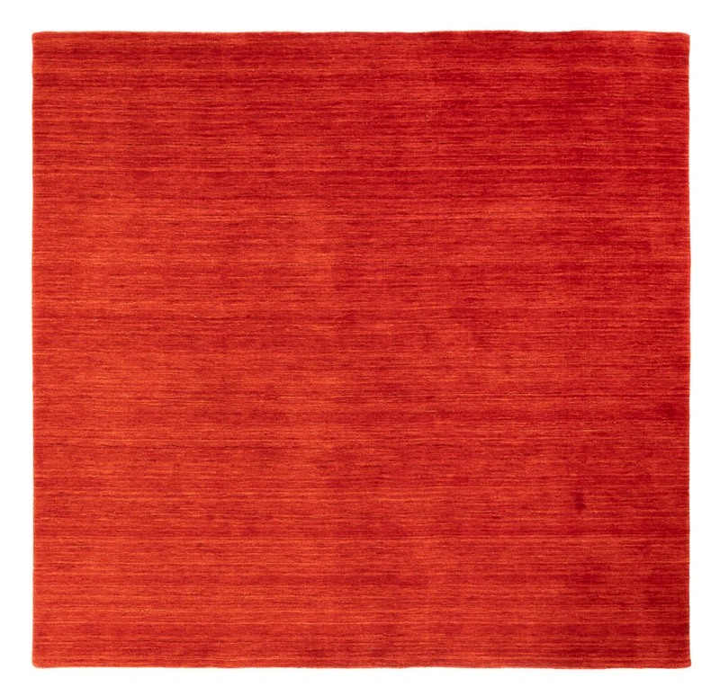 Indo Loribaft Teppich 200x200cm - Wollteppich - rot