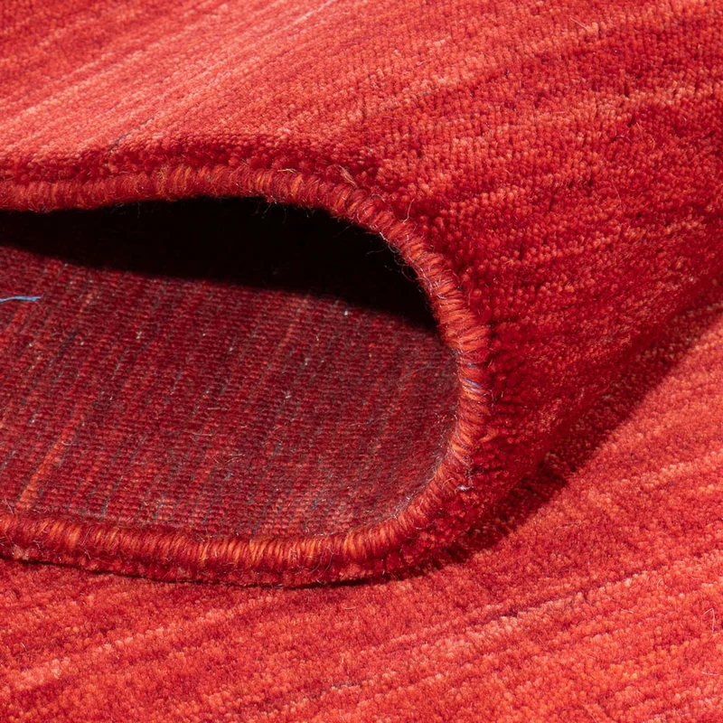 Indo Loribaft Teppich 200x200cm - Wollteppich - rot