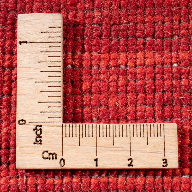 Indo Loribaft Teppich 200x200cm - Wollteppich - rot