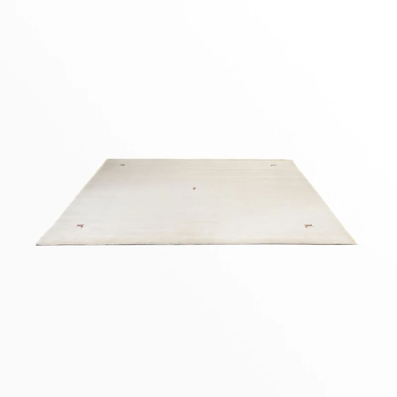 Gabbeh Teppich Softy 250x250cm - Wollteppich - beige