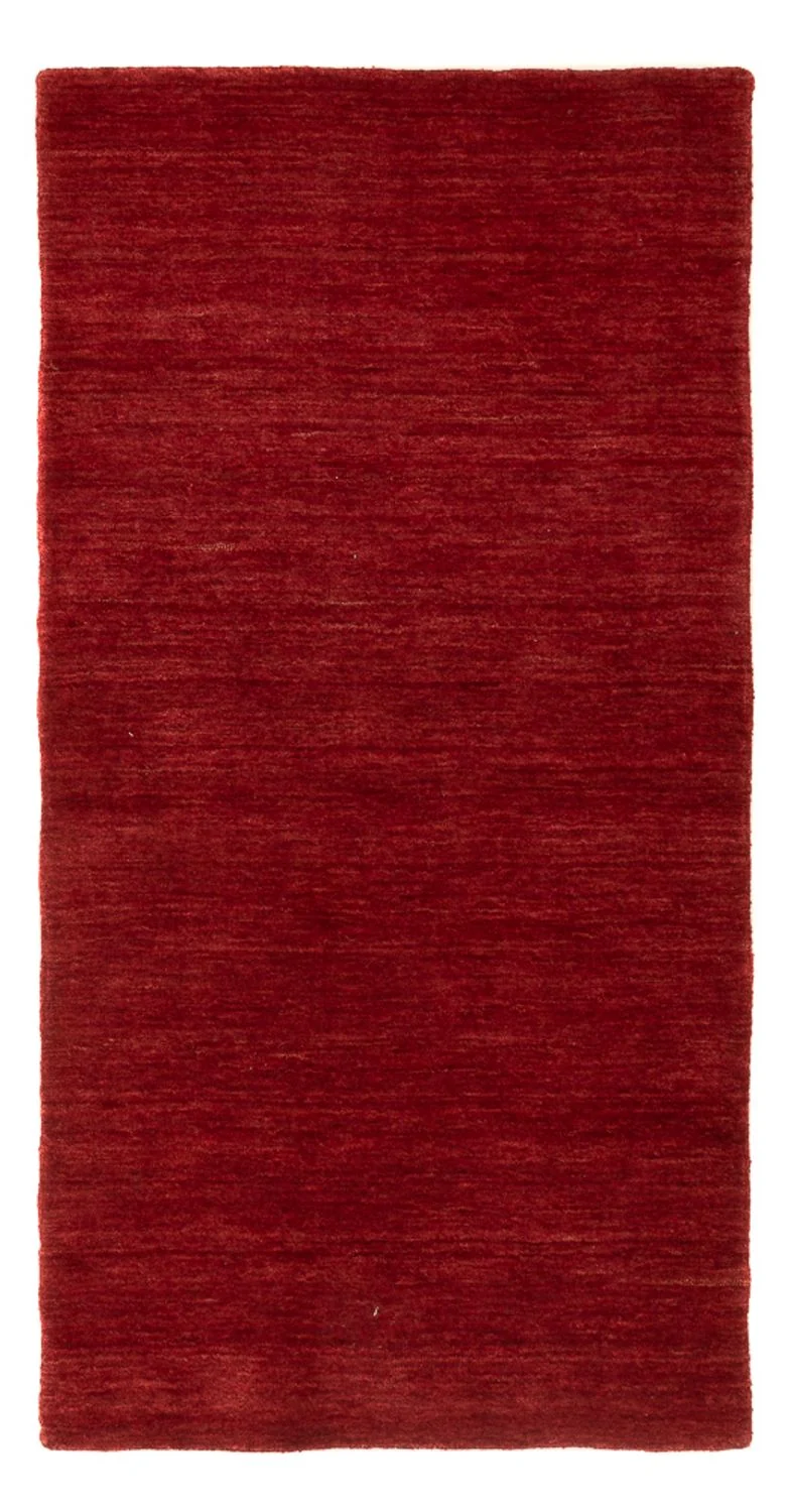 Gabbeh Teppich Indus 70x140cm - Wollteppich - dunkelrot