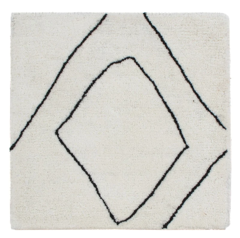 Wollteppich 63x63cm - hellgrau