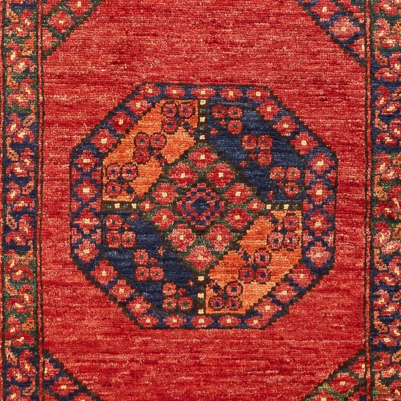 Afghan Teppich 84x206cm - Orientteppich - rot