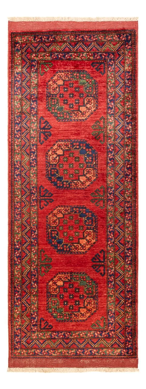 Afghan Teppich 83x216cm - Orientteppich - rot