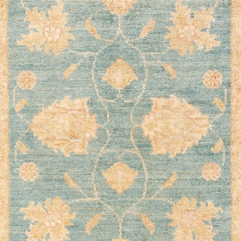 Ziegler Teppich 80x197cm - Orientteppich - türkis