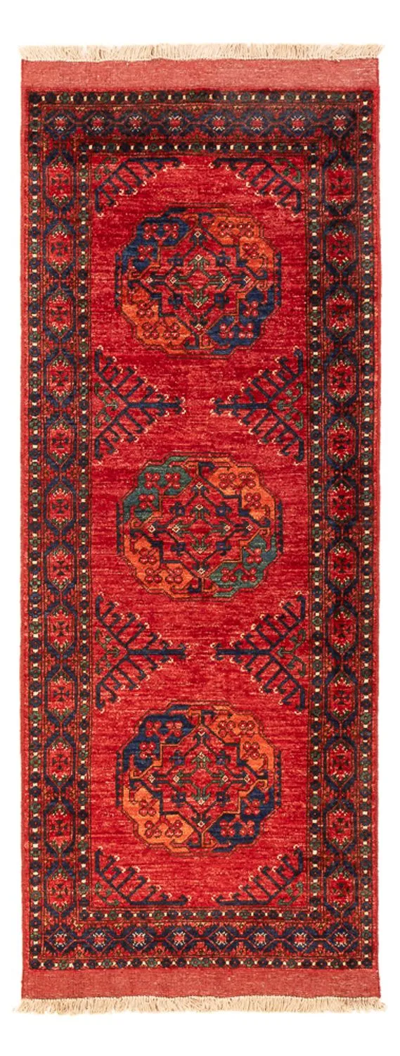 Afghan Teppich 82x205cm - Orientteppich - rot