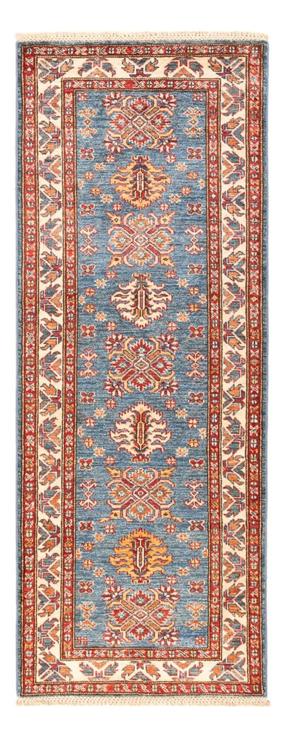 Kazak Teppich 76x200cm - Orientteppich - blau