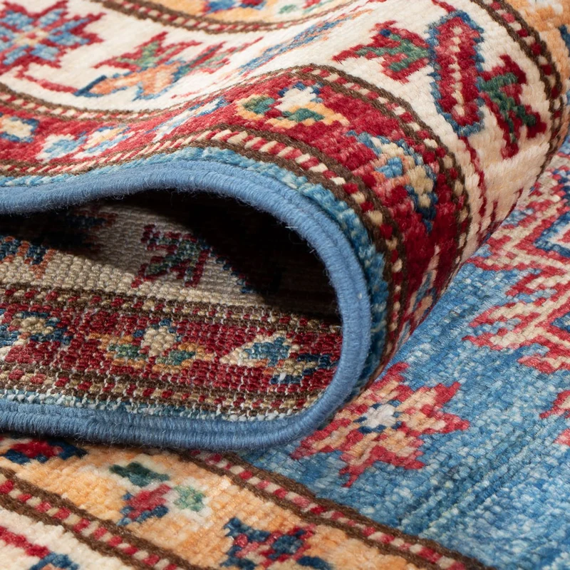 Kazak Teppich 60x180cm - Orientteppich - blau