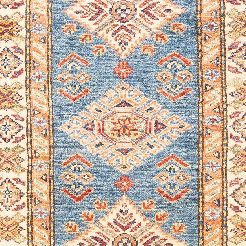 Kazak Teppich 59x179cm - Orientteppich - hellblau