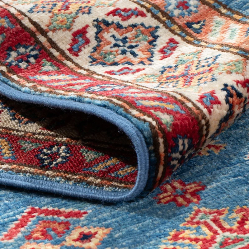 Kazak Teppich 59x179cm - Orientteppich - hellblau