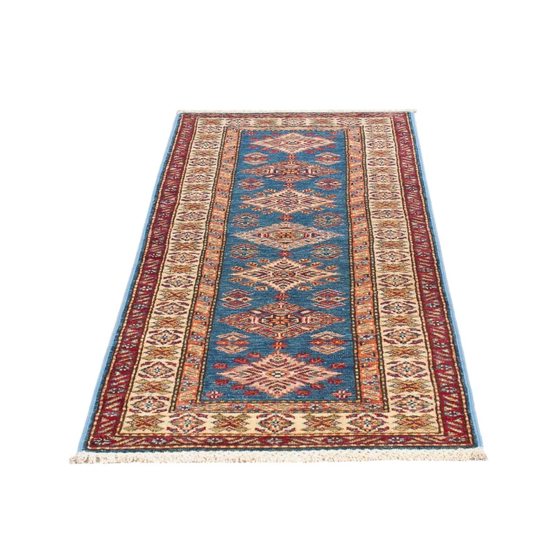 Kazak Teppich 59x179cm - Orientteppich - hellblau
