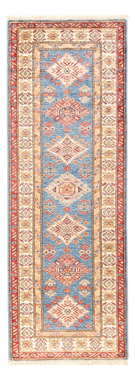 Kazak Teppich 61x177cm - Orientteppich - hellblau