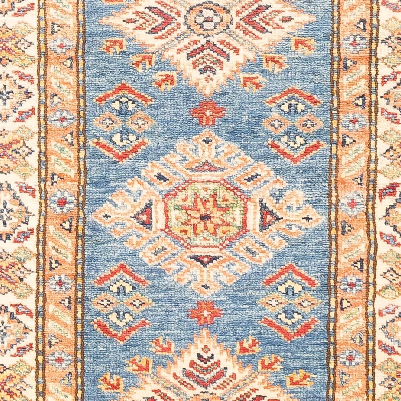 Kazak Teppich 61x177cm - Orientteppich - hellblau