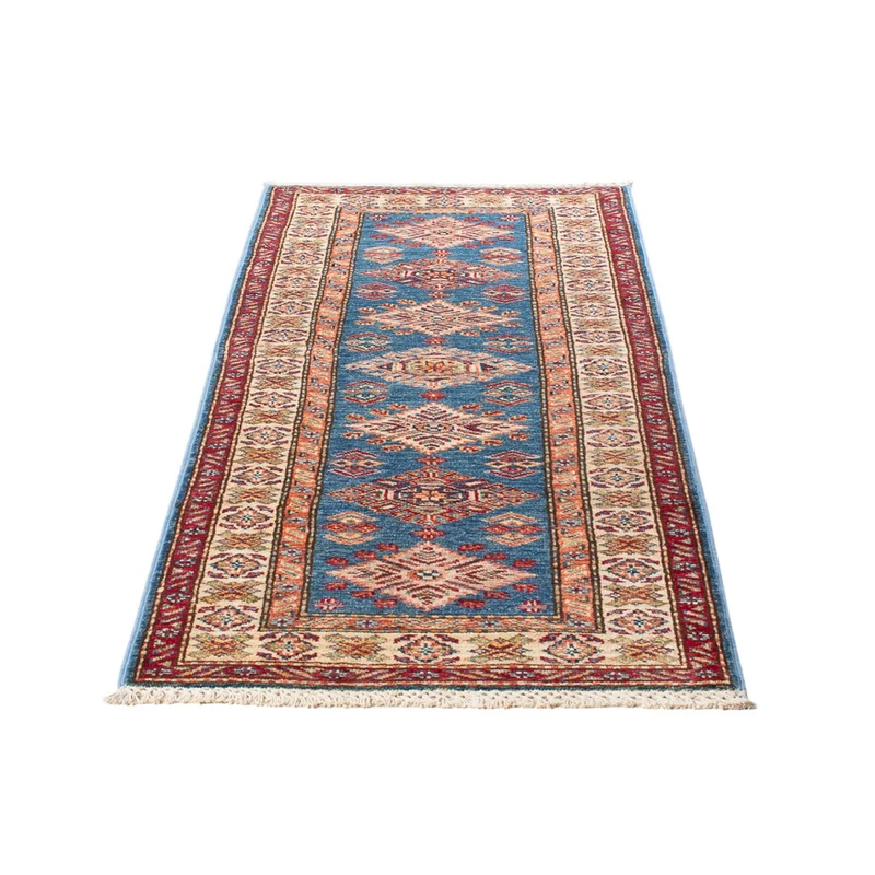 Kazak Teppich 63x177cm - Orientteppich - hellblau