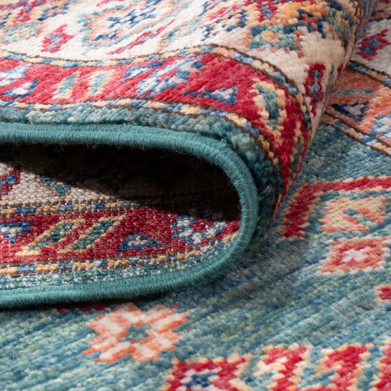 Kazak Teppich 61x181cm - Orientteppich - türkis