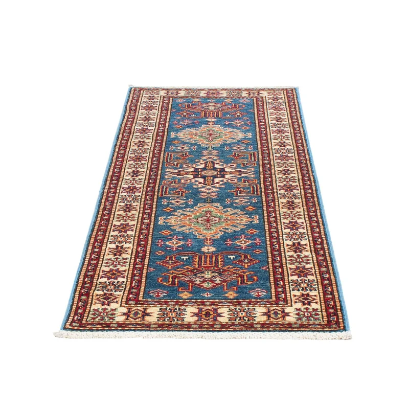 Kazak Teppich 63x189cm - Orientteppich - blau