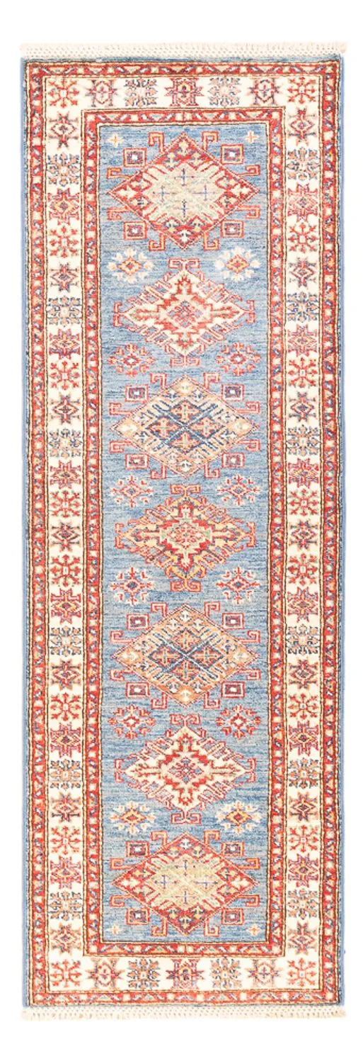Kazak Teppich 61x185cm - Orientteppich - hellblau