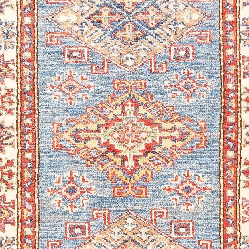 Kazak Teppich 61x185cm - Orientteppich - hellblau