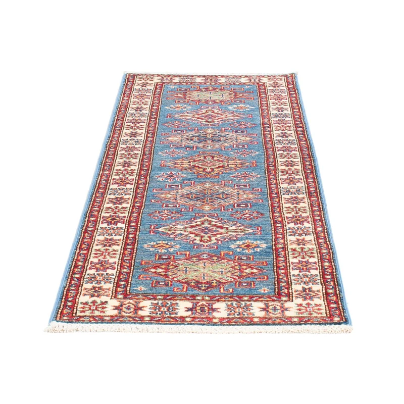 Kazak Teppich 61x185cm - Orientteppich - hellblau