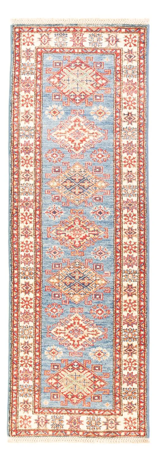 Kazak Teppich 58x186cm - Orientteppich - hellblau