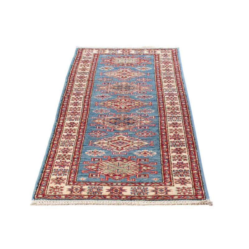 Kazak Teppich 58x186cm - Orientteppich - hellblau
